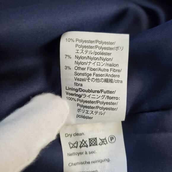 J. Crew Daphne Topcoat Italian Tweed Jacket Coat Wool Blend Navy Speckle Size 2 - Picture 9 of 10